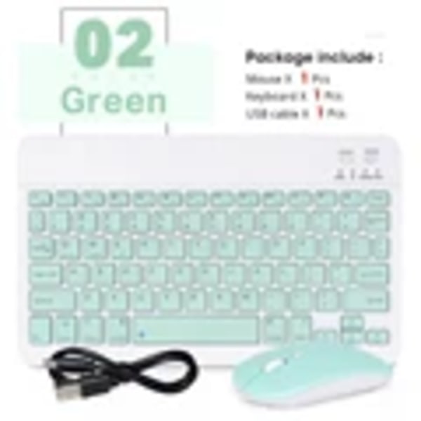 Mini Trådlös Tangentbord Bluetooth Tangentbord För Ipad Telefon Tablet Bärbar Bluetooth Tangentbord Och Mus För Samsung Xiaomi Androidname green-and mouse