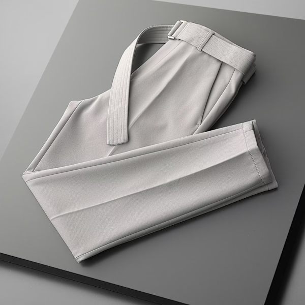 Is Silk Beskärda Byxor Vår Fritid Mäns Trendig Ankel Längd Byxor Kostym Rak 2023 Ny Sommar Dräkt Byxor Kläder För Män Light Gray 29