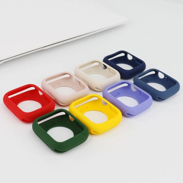 Candy Soft Case för Apple Watch Cover 8 7 6 Se 5 4 8Ultra 45mm 42mm 38mm Skydd Iwatch Series 44mm 40mm 41mm Bumper 09 navy blue Series456 SE 40MM