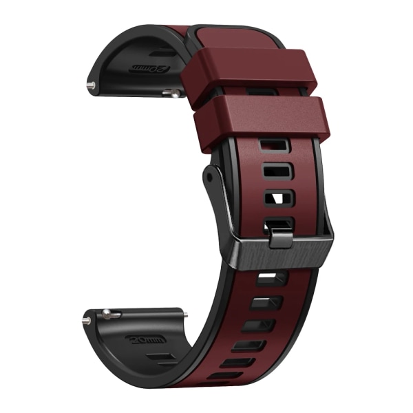 20 mm 22 mm silikonrem för Samsung Galaxy Watch 5 Pro 45 mm/4 40 mm 44 mm/Classic 42 mm 46 mm/Gear S3 Frontier Sport Bands Bälte Wine red black Gear S3 Frontier