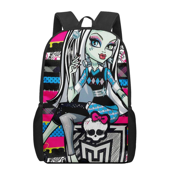 Monster High 3d-mönster skolväska för barn Flickor Pojkar Casual Bokväskor Barn Ryggsäck Pojkar Flickor Multifunktionella skolväskor 7