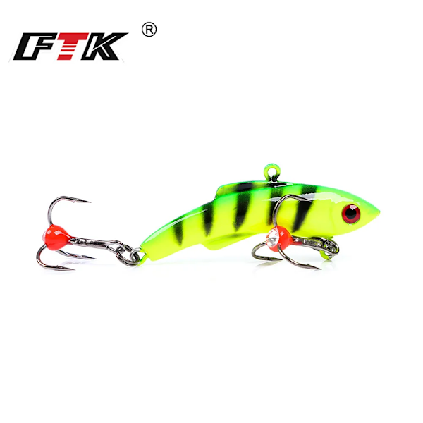 FTK Isfiskeri Lokkebalancer 4.3cm/15g 5cm/25g 5.5cm/30g Vinterfiskeri Agner Jigging Med Treble Krog Tilbehør 001 30g-5.5cm