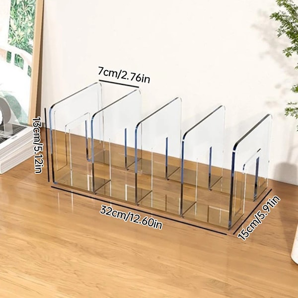 Nye Håndtaske-Displaystativer Skabspartition Luksus Taskeopbevaringsstativ Transparent Akryl Pung Bogreolspartition Organizer 4 Grids