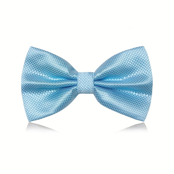 Herrfluga Justerbar Business Bröllopsfestival Brudgum Groomsmen flugor Plaid Bow Tie - Champagne