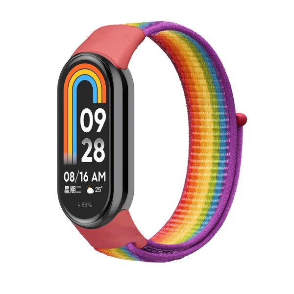 Nylon för Xiaomi mi Band 8 Armband Mjukt armband Smart Replacement Sport loop Armband för Mi Band 8 NFC Bälte Armband Pride 01 For Mi band 8