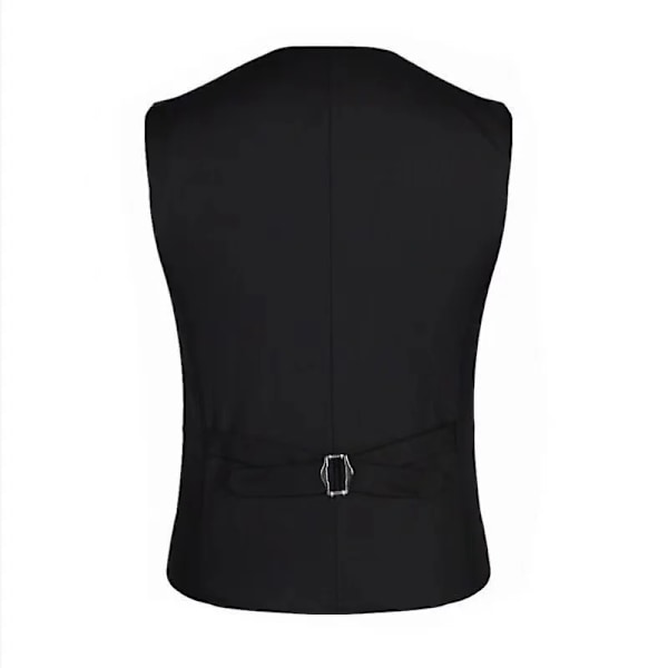 7XL Högkvalitativa Klänningsvästar för Män Slim Fit Herrkostymväst Manlig Väst Gilet Homme Casual Ärmlös Formell Businessjacka Black 4XL