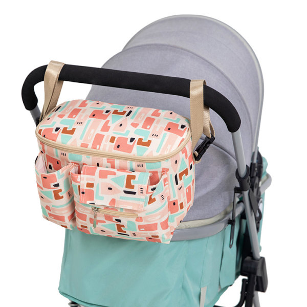 Baby med stor kapacitet: skötväska, axelremmar och mer - perfekt för föräldrar som är på väg! Pink