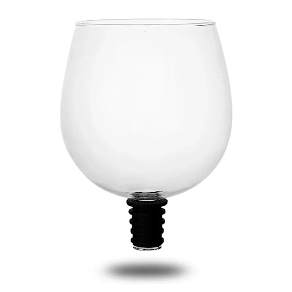 UPORS Vinflaska Hällpip Direkt Till Drickglas Kreativ Glaskopp Transparent Shotglas Vinflaska med Kork Barverktyg Glass Cup 270mL