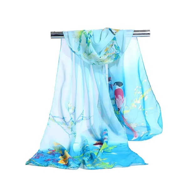 160*50Cm Multi-Stil Semestergåva Sälj Chiffon Randig Scarf Vild Mode Shal Solskyddskräm Utskrift Blommigt Halsdukar Och Halsdukar A-39