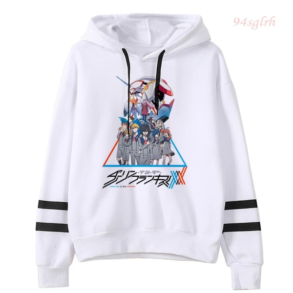 Darling In The Franxx Hoodie Anime Manga Harajuku Zero TWO Beautiful Girl Luvtröjor Unisex Hip Hop Casual Sweatshirt Streetwear 15677 M