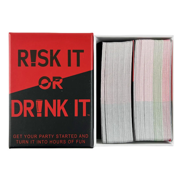 Risk Det Eller Dricka Det Kortspel Dricka Spel Pregame Vågar DM20A-Risk-Red