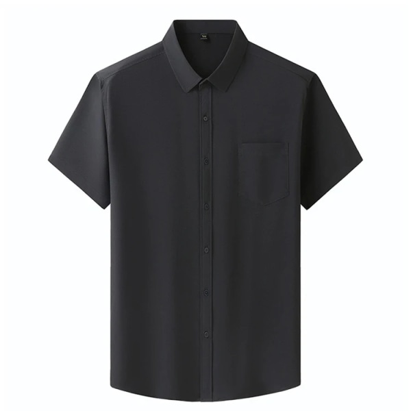 Skjortor för män Plus Size 1XL-7XL Kortärmad Enfärgad Business Formell Skjorta Stor Size Sommar Vit Skjorta 115-205KG lightblue 8XL(195-205kg)