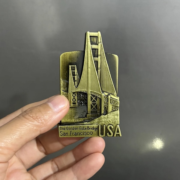 3D Metal Køleskabsmagneter Frankrig Paris USA Singapore Italien Schweiz Hong Kong Scenic Turisme Souvenir USA