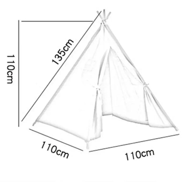 Vikbar Lek Tält Med Bärbar Låda Barntält Lekstäl Rumsdekoration 1024J 1.35M TENT