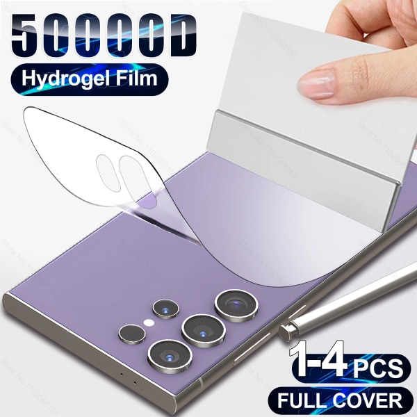 1-4st Hydrogel Bakfilm För Samsung Galaxy S24 S23 S22 S21 S20 Ultra S10 S9 Plus A54 A34 A53 A52 A33 A32 A71 Skärmskydd A53 4 Pieces