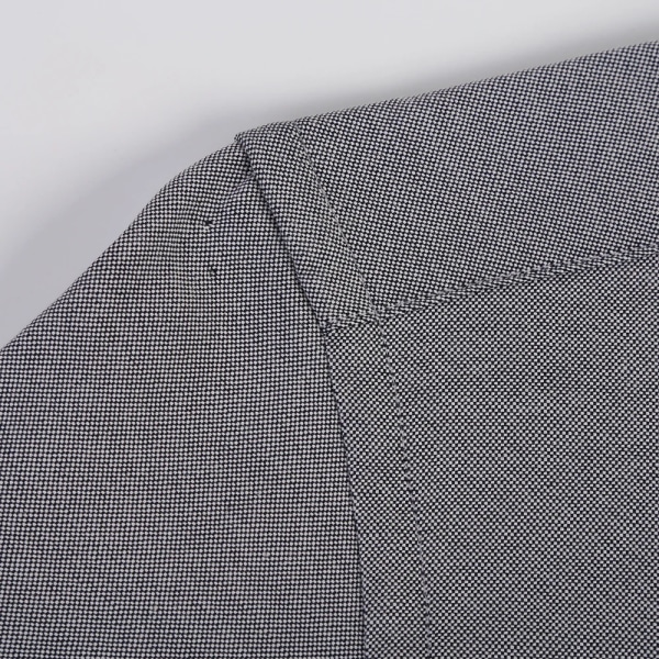 Herrmode långärmad massiv Oxford-skjorta Single Patch Ficka Enkel design Casual Standard-fit Button-down krage skjortor GRAY 39