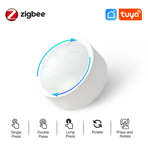 Zigbee 3.0 Smart-knappbrytare Intelligent länk Trådlös scenbrytare Fjärrkontroll för dimmer Smart liv Automatisering