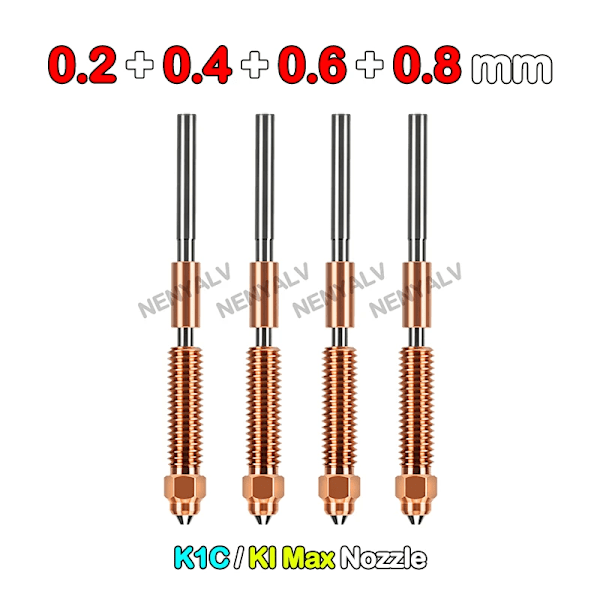 Päivitetty nopea suutin K1 Max K1c Ender-3 V3 3D-tulostimelle luovuuteen K. 1C Suutin 0.2/0,4/0. 6/0,8Mm MIX-2468 0.8mm