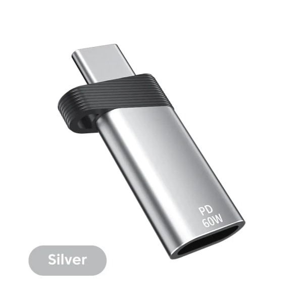 Adaptateur OTG PD 60W, convertisseur USB vers IOS, ladda snabbt, häll Samsung, Xiaomi, Huawei, iPhone 15 Silvery
