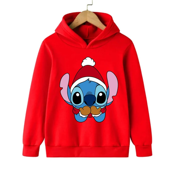 Ny Stitch Hoodie Jul Barn Tecknade Kläder Barn Flicka Pojke Lilo and Stitch Sweatshirt Manga Hoody Baby Casual Topp 59009 160CM