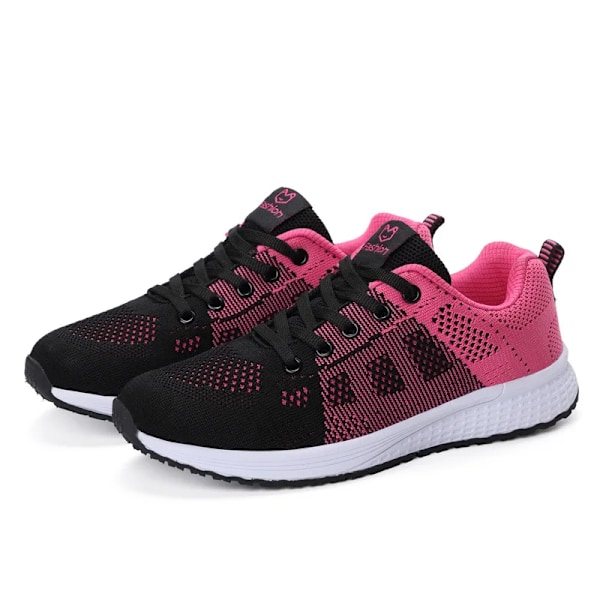 2024 Kvindesko Sommer Luft Mesh Sport Aqua Sko Udendørs Kvindernes Hurtig Tørre Vandsko Sneakers Unisex Løbesko 1721 Black red 35