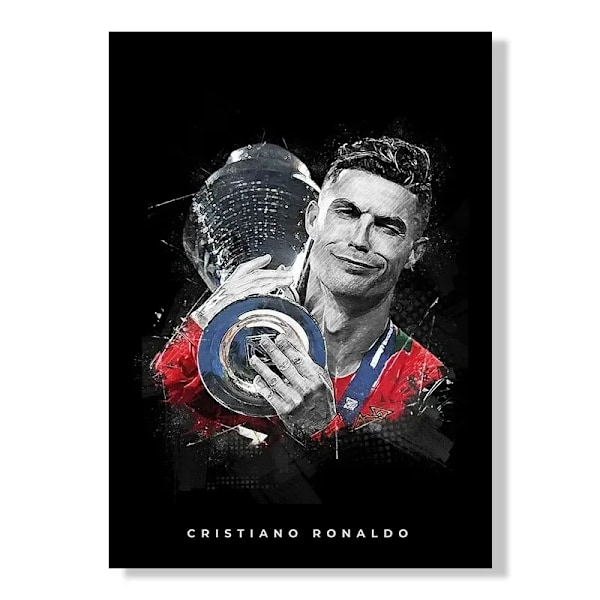 Skandinavisk Enkel Vägg Konst Fotboll Star Cristiano Ronaldo Hd Canvas Plakat Skriv Ut Färgglada Hem Sovrum Vardagsrum Inredning 10 20x30cm no frame