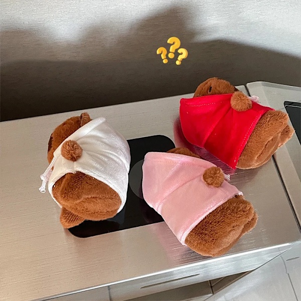 Kawaii Plushet Kapibara Nøglering Plushet Legetøj Bløde Fyldte Dukker Tegneserie Vedhæng Bilnøgle Ring Dekoration Taske Hængende Dekoration Hjem Dekoration S10