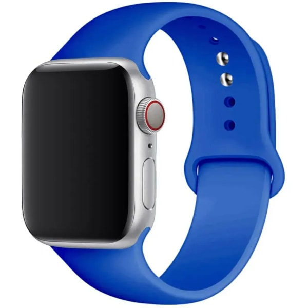 Silikonrem för Apple Watch -band 44mm 41mm 45mm 40mm 49mm 42mm 38mm Sportarmband correa iwatch Series Ultra 8 7 se 6 5 4 3 40 Royal blue 38mm-40mm-41mm S-M