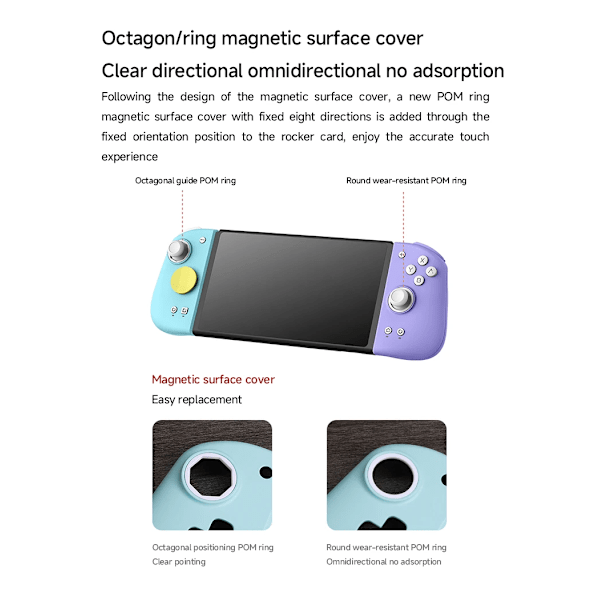 Mobapad M6s M6hd Joycons Støtte til Nintendo Switch Justerbar Styring Effektstyring Vibration 6-A Gyro Joypad HD Version