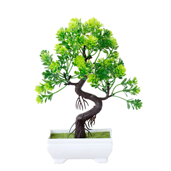 Falsk Bonsai Træ Lille Træ Simulerings Potteplanter Kunstige Planter Bord Pottede Ornamenter til Værelse Have Hjem Dekoration PJ29-05 with pot