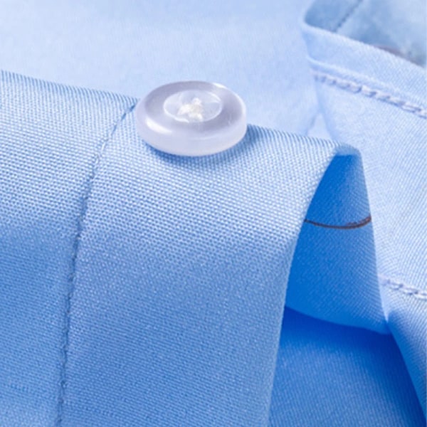 Social Ny Slim Fit Vår- och höstsäsonger Tunn långärmad järnfri skjorta för män Mode Företag Casual Guldpläterad pläd 1 39