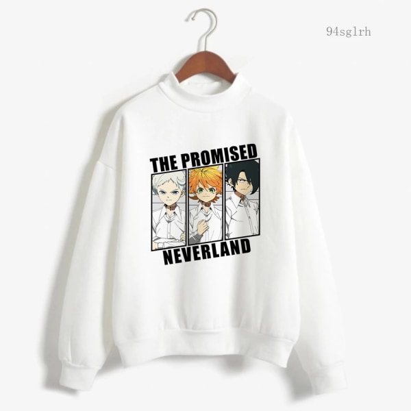 The Promised Neverland Hoodie Herr Harajuku Mode Streetwear Emma Norman Ray Kawaii Cartoon Graphic Sweatshirt Unisex Man 30968 M