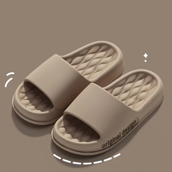 Män Trend Nya Sommar Tofflor Eva Non-Slip Mjuk Sole Moln Slides Kvinnor Sandaler För Hem Beach Inomhus Utomhus Män Flip Flop S coffee 40-41(foot 25CM)