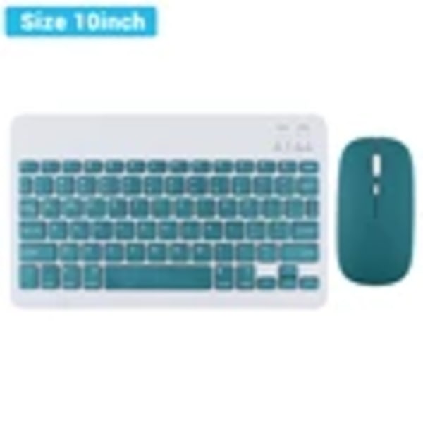 Mini Trådlös Tangentbord Bluetooth Tangentbord För Ipad Telefon Tablet Bärbar Bluetooth Tangentbord Och Mus För Samsung Xiaomi Androidname dark green-and mouse