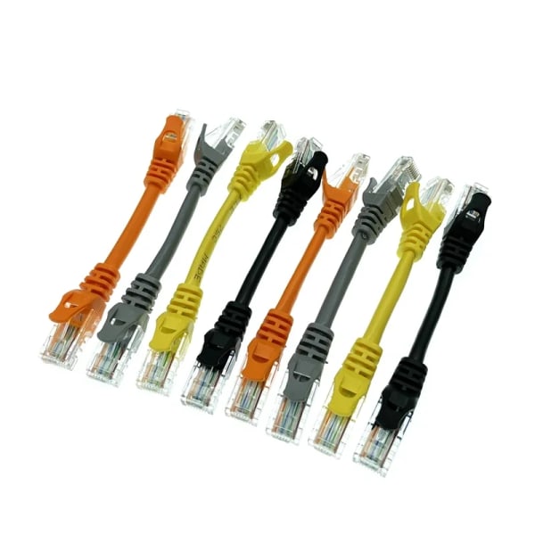 Câble Ethernet CATinspectés UTP mâle vers mâle, 10cm, 30cm, 50cm, pour réseau Gigabit, Rj45, pare torsadée, LAN GigE, court, 1m, 2m, 30m 30cm YELLOW