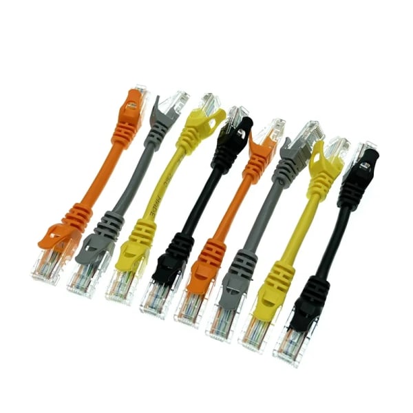 Câble Ethernet CATinspectés UTP mâle vers mâle, 10cm, 30cm, 50cm, pour réseau Gigabit, Rj45, pare torsadée, LAN GigE, court, 1m, 2m, 30m 3m YELLOW