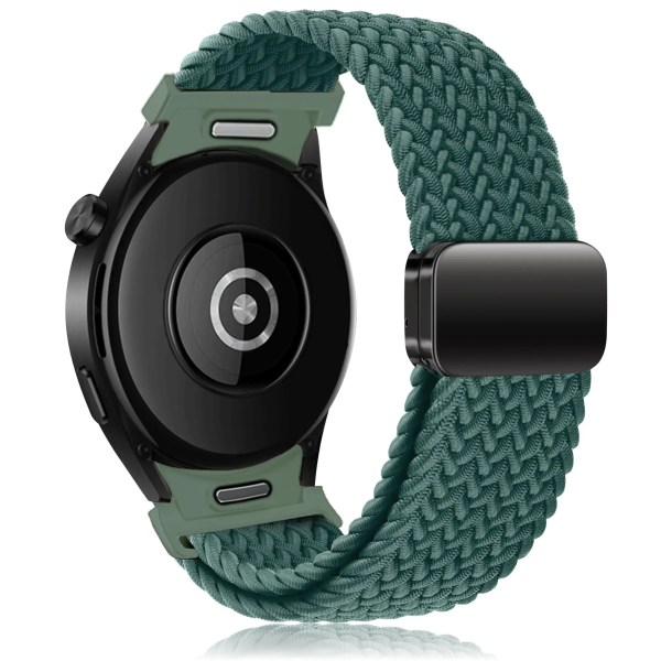 No gap flätat band för Samsung Galaxy Watch 6 4 classic/5 pro 47mm 43mm 44mm 40mm magnetiskt armband Galaxy watch6 watch4-rem Rainforest Green 4 classic 42mm 46mm