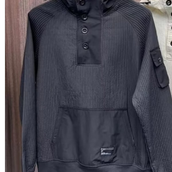 Hösten Mode Brand Hoodie Coat Mäns Nya Par Pullover Lång Ärm Topp Koreanska Style Sytching Loose Blouse Mode On White L