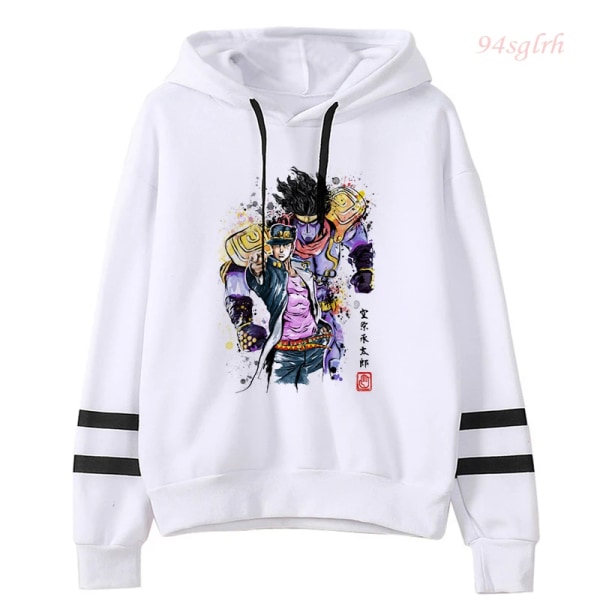 Unisex JOJO Bizarre Adventure Kawaii Cartoon Printed Hoodie Japansk Anime Manga Graphic Sweatshirt Harajuku Hip Hop Streetwear 7005 M