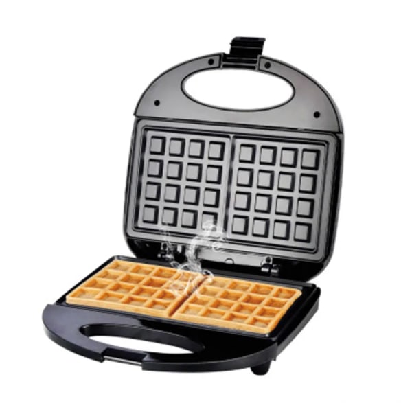 Mini Elektrisk Tårtstall Tårtbakningsmaskin Multifunktionsvåffelbryggare Donut Sandwich Brödrost Grill Hem Våfflor Molds black