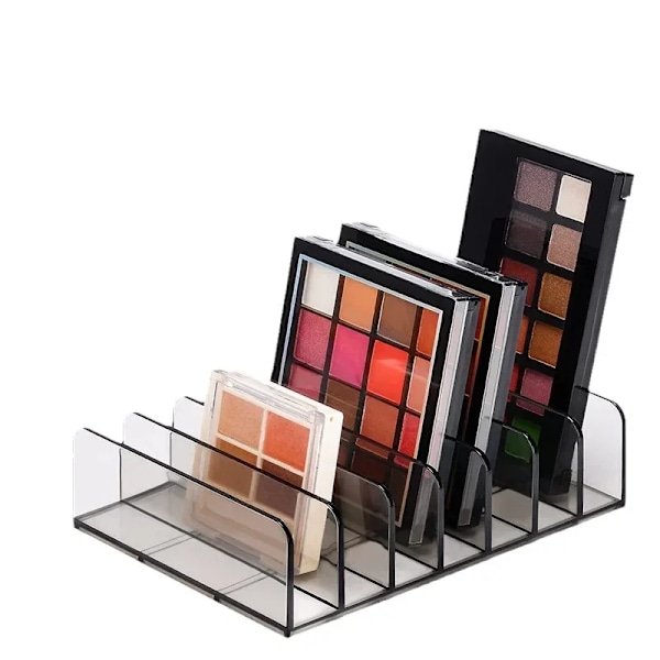 7 Række Sminkebord Kosmetik Hylde Skrivebord Skuffe Opdeling Opbevaring Organizer Transparent Makeup Øjenskygge Opbevaringsboks L Transparent