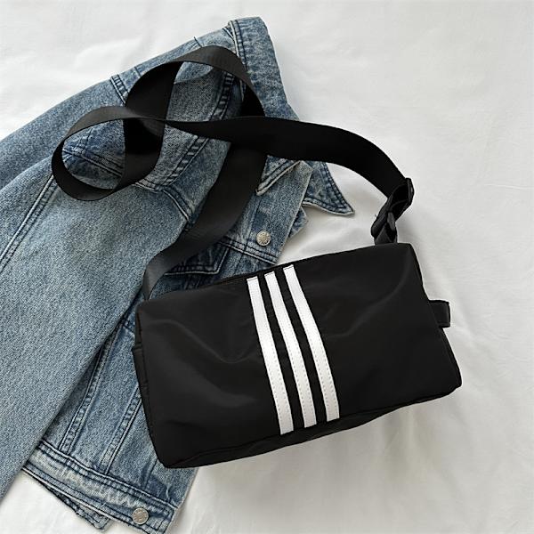 Textured Crossbody Väska Kvinnor 2023 Sommaren Ny Västra Style Axel Väska Cross-Body Oxford Tyg Mode Färg Kontrast Tote Väskan Red