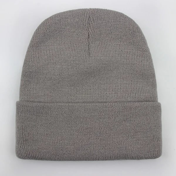 Solid Unisex Beanie Efterår Vinter Uldblandinger Blød Varmt Strikket Hat Mænd Kvinder SkullCap Hatte Gorro Ski Hatte 24 Farver Beanies Light gray