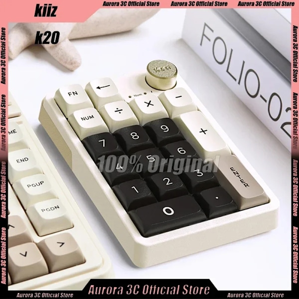 Kzzi K20 Tastatur 3 Tilstande Trådløs Bluetooth Nummer Pad 19 Nøgler 2.4G Tilpasning Mini Tastatur Til Pc Computer Acs Gaver Grey