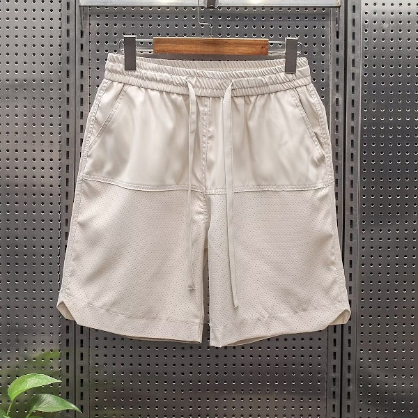 Tunna Shorts Herr Sommar 2024 New Beach Casual Mode Ice Silk Shorts Mode Märke Unga Byxor Herrkläder Apricot XXL