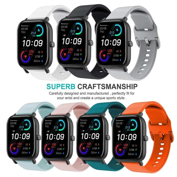 Ersättningsrem för Amazfit GTS 4/2 Mini-rem Silikonrem för Amazfit GTS 3/4-rem för GTS 2-rem Armband Klockarmband PurpleU 20mm For BIP S