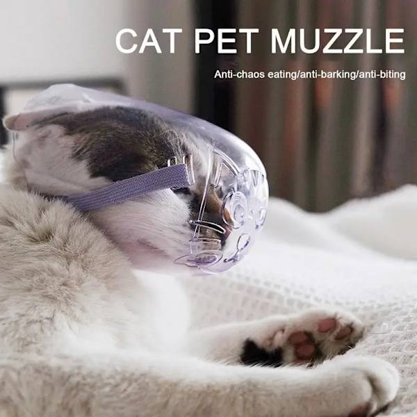 Pet Gozzle Husdjur Ansikte Skydd Hund Katt Grooming Gozzles Transparent Andas Pet Groomer Hjälper Verktyg För Medie Små Husdjur. M
