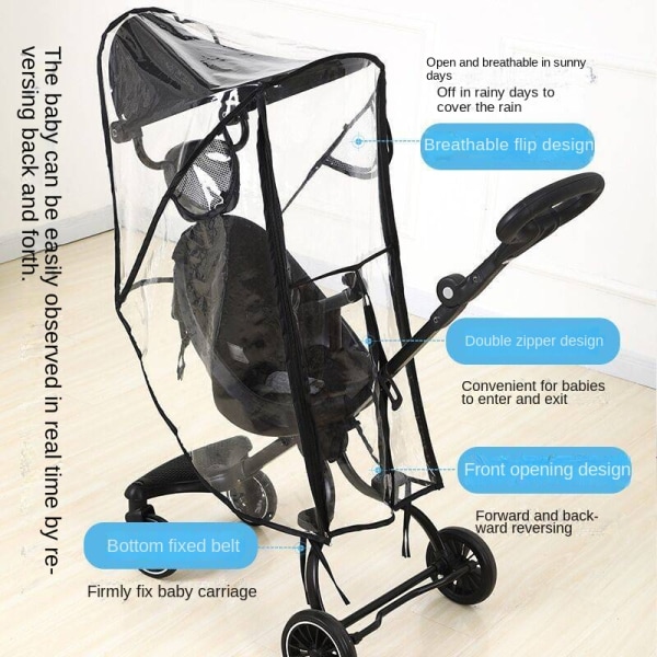 1 st cover, disskyddat barnvagnsväderskydd, barnvagnsregnkappa cover
