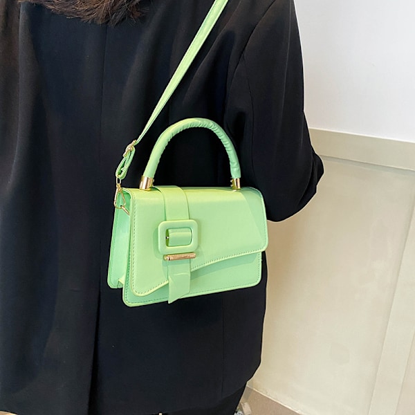 Ny 2022 Internet Kendis Crossbody All-Matching Tekstur Håndtaske Koreansk Stil Enkel Mode Axel Tekstur Lille Firkantede. Tasken Red