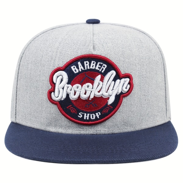 2st Brooklyn Broderi Snapback Hatt Unisex färgblock Hip Hop cap Lätt justerbar pappa hattar Kvinnor Män Yellow Eave Black
